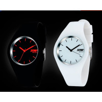 Жіночий годинник  Skmei Rubber Black 9068