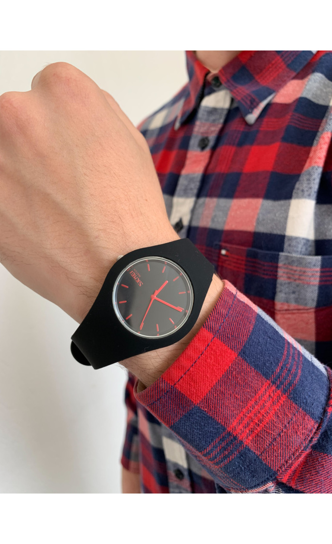 Чоловічий годинник  Skmei Rubber Black II 9068