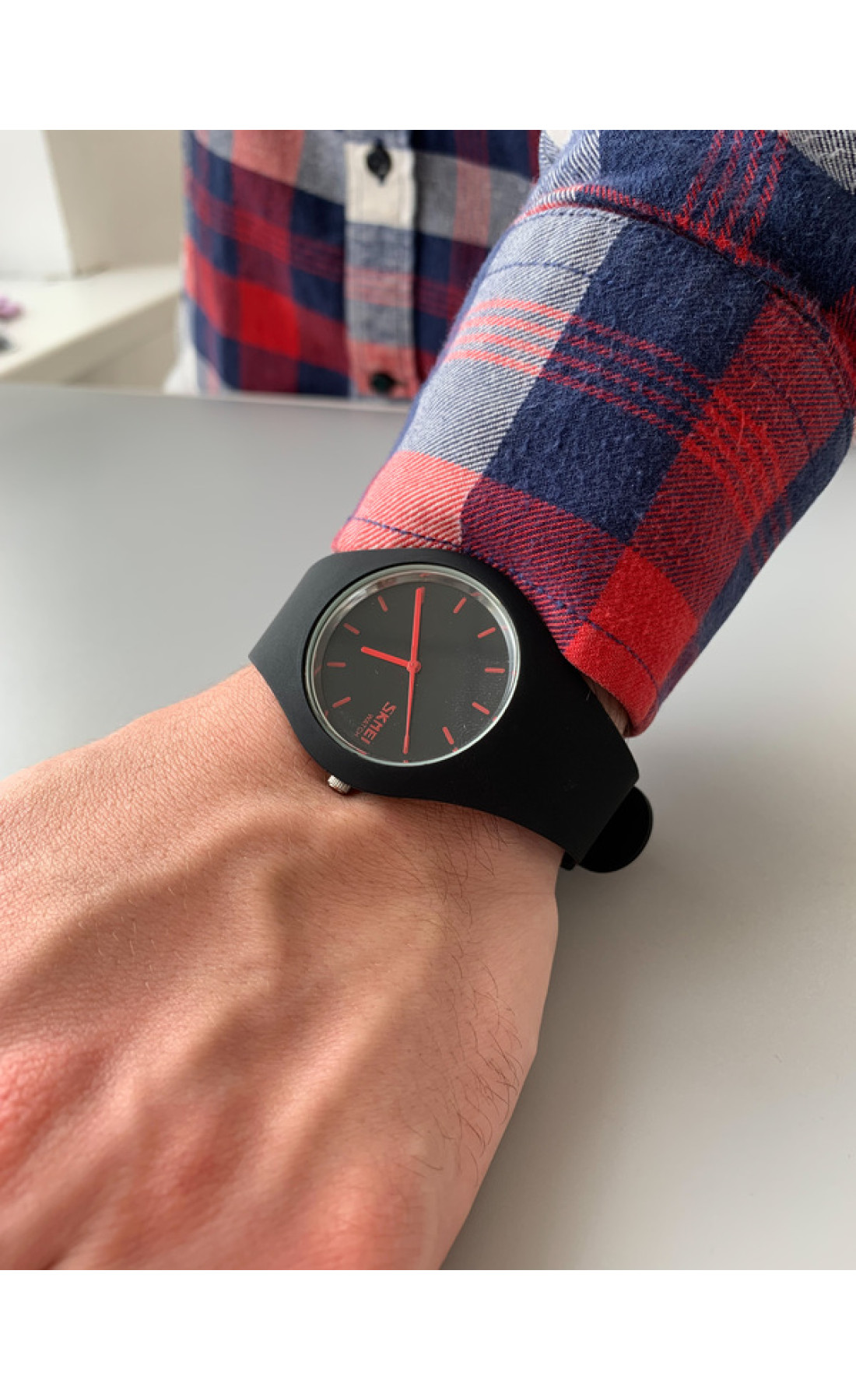 Чоловічий годинник  Skmei Rubber Black II 9068