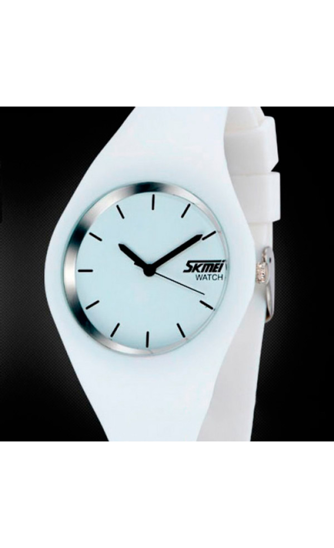 Жіночий годинник  Skmei Rubber White II 9068C