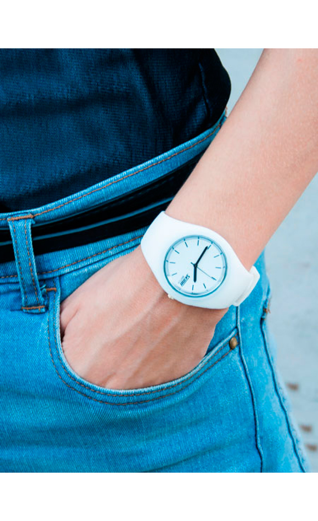 Жіночий годинник  Skmei Rubber White II 9068C