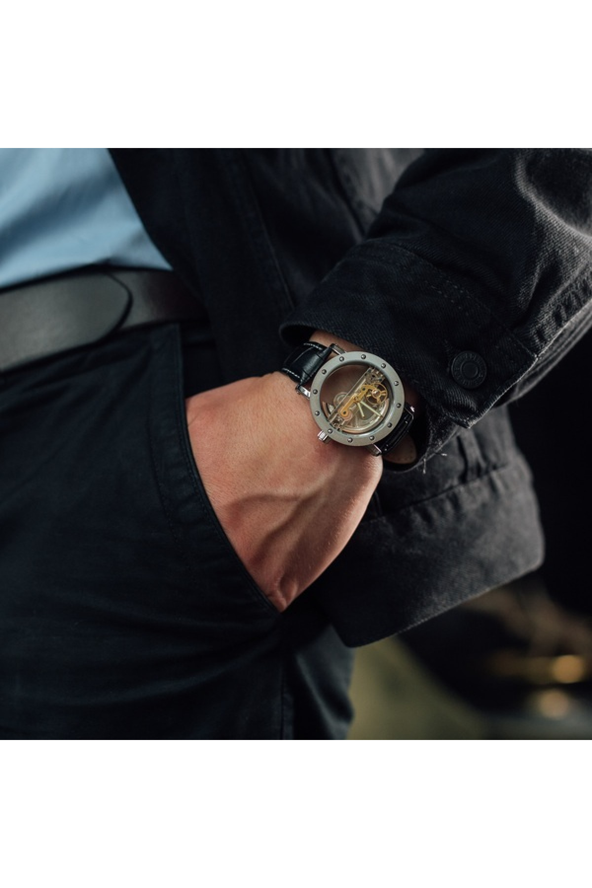 Чоловічий годинник  Forsining Air Silver