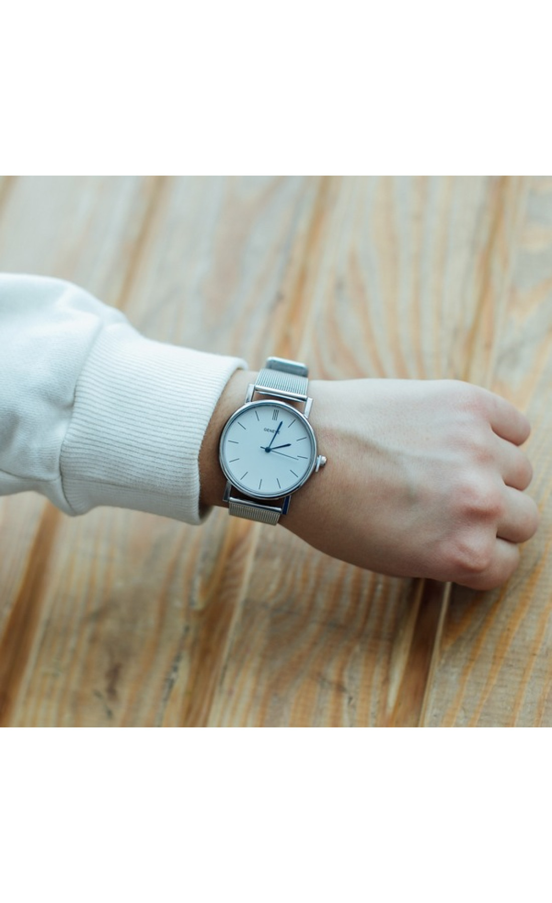 Жіночий годинник  Geneva Steel Silver