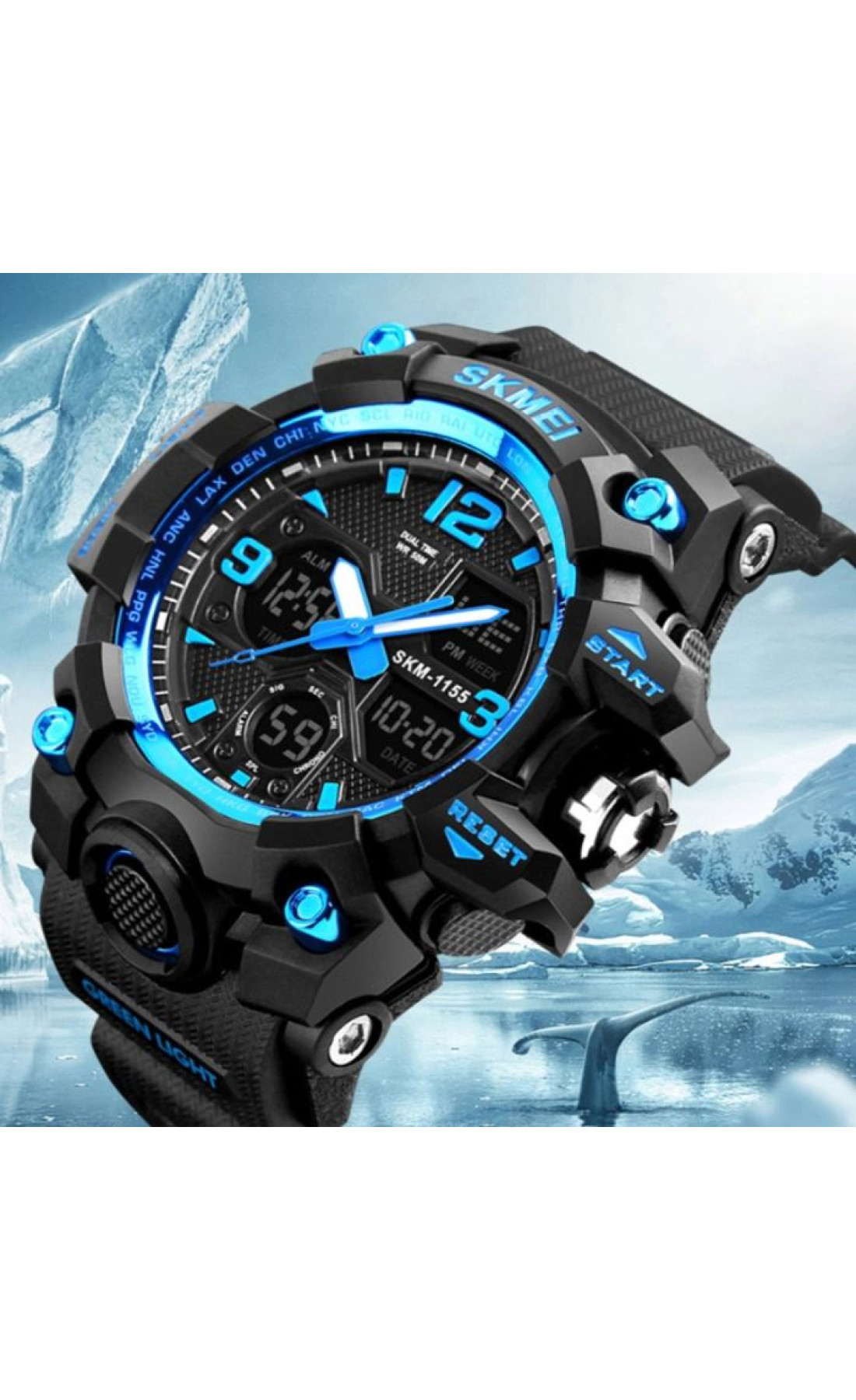 Чоловічий годинник  Skmei Hamlet Blue 1155B