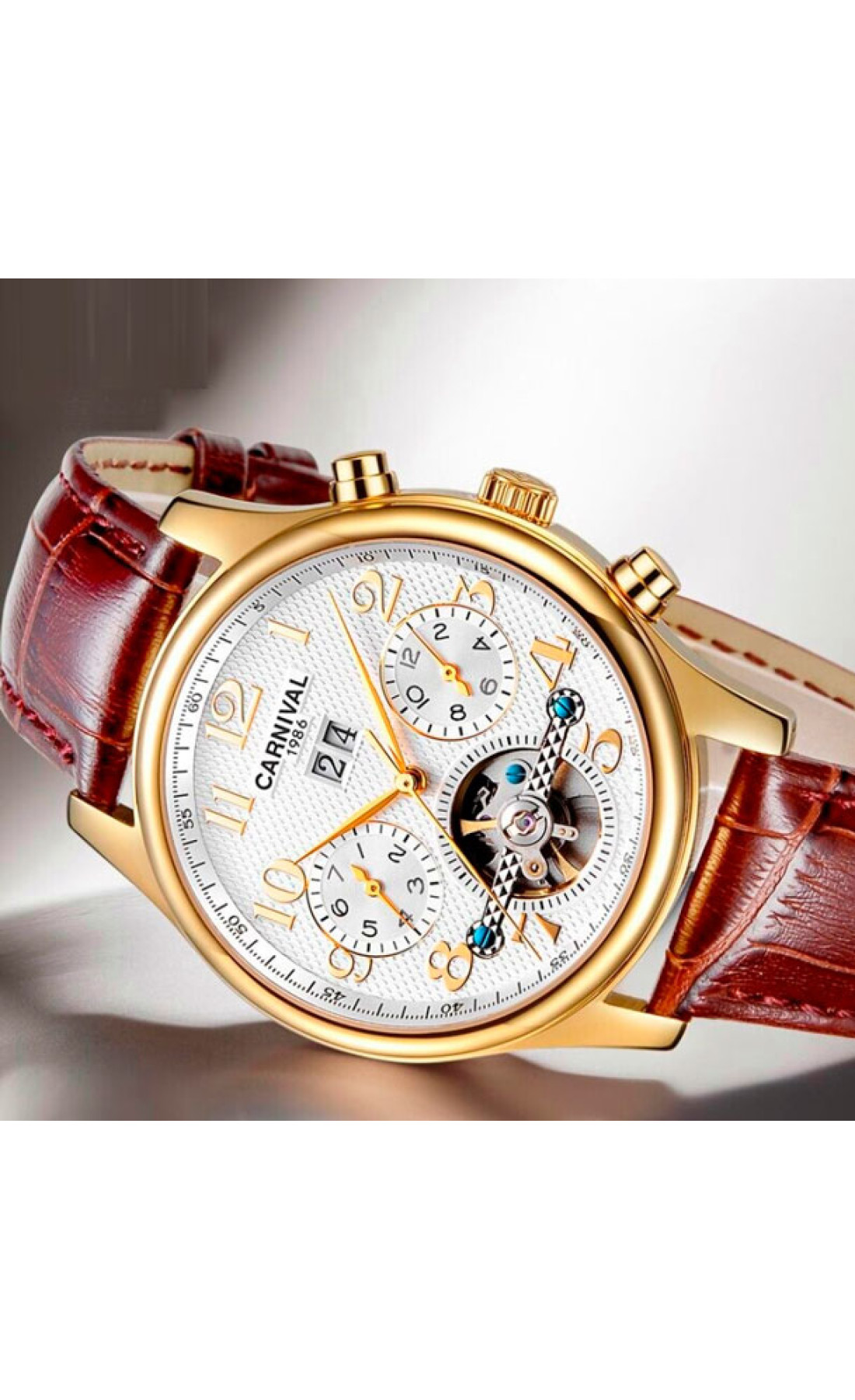 Чоловічий годинник  Carnival Swiss Brown