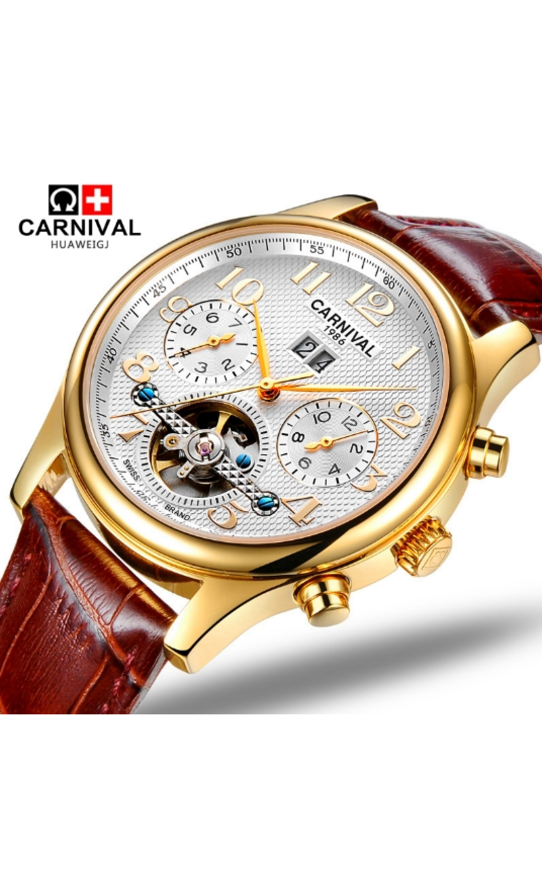 Чоловічий годинник  Carnival Swiss Brown