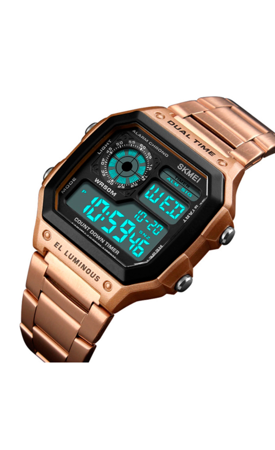 Чоловічий годинник  Skmei Ripple RoseGold 1335