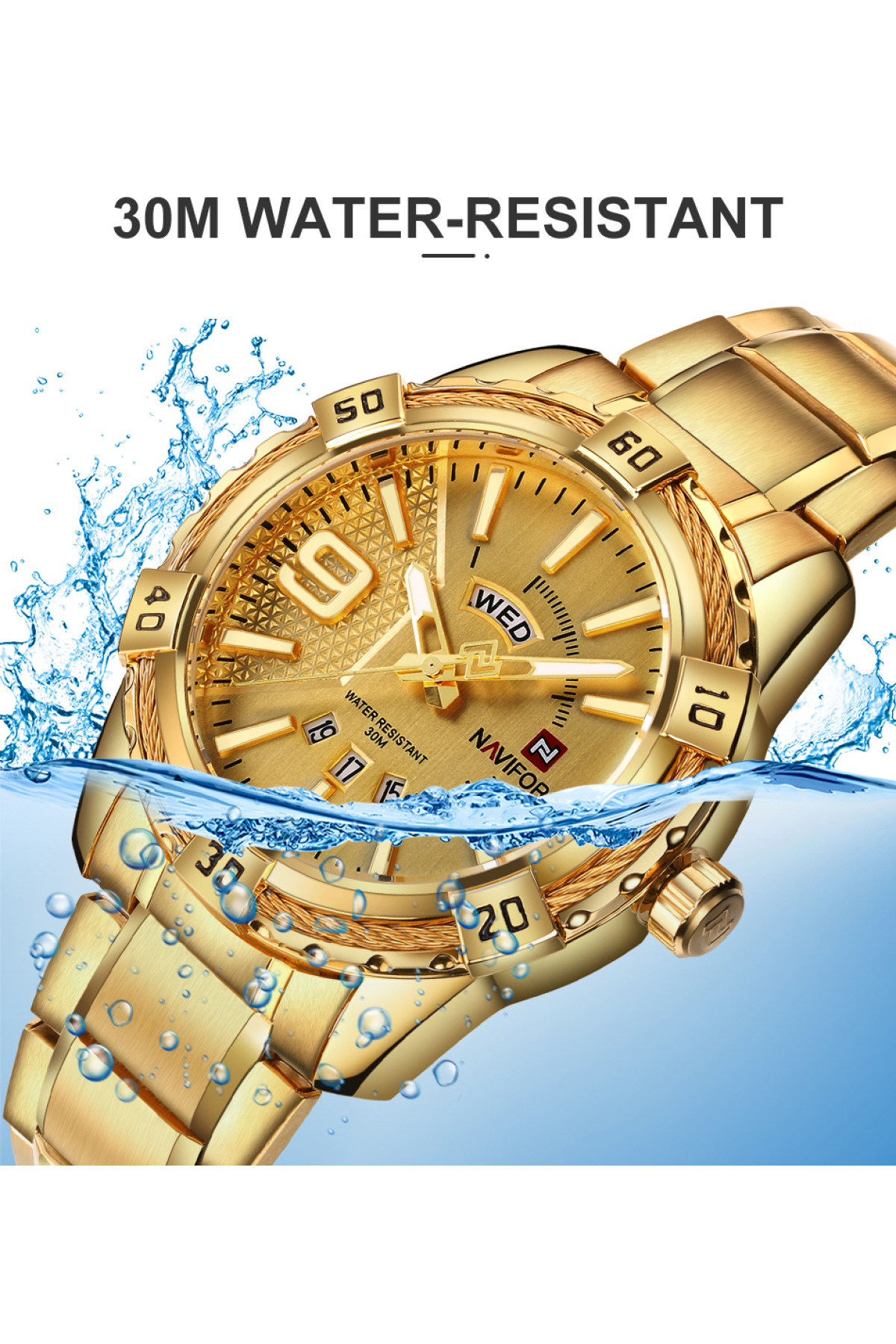 Чоловічий годинник  Naviforce Yacht Gold