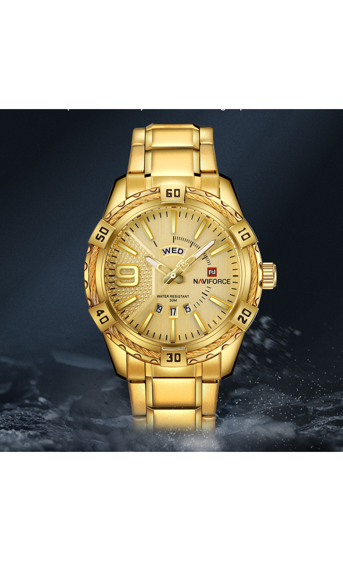 Чоловічий годинник  Naviforce Yacht Gold