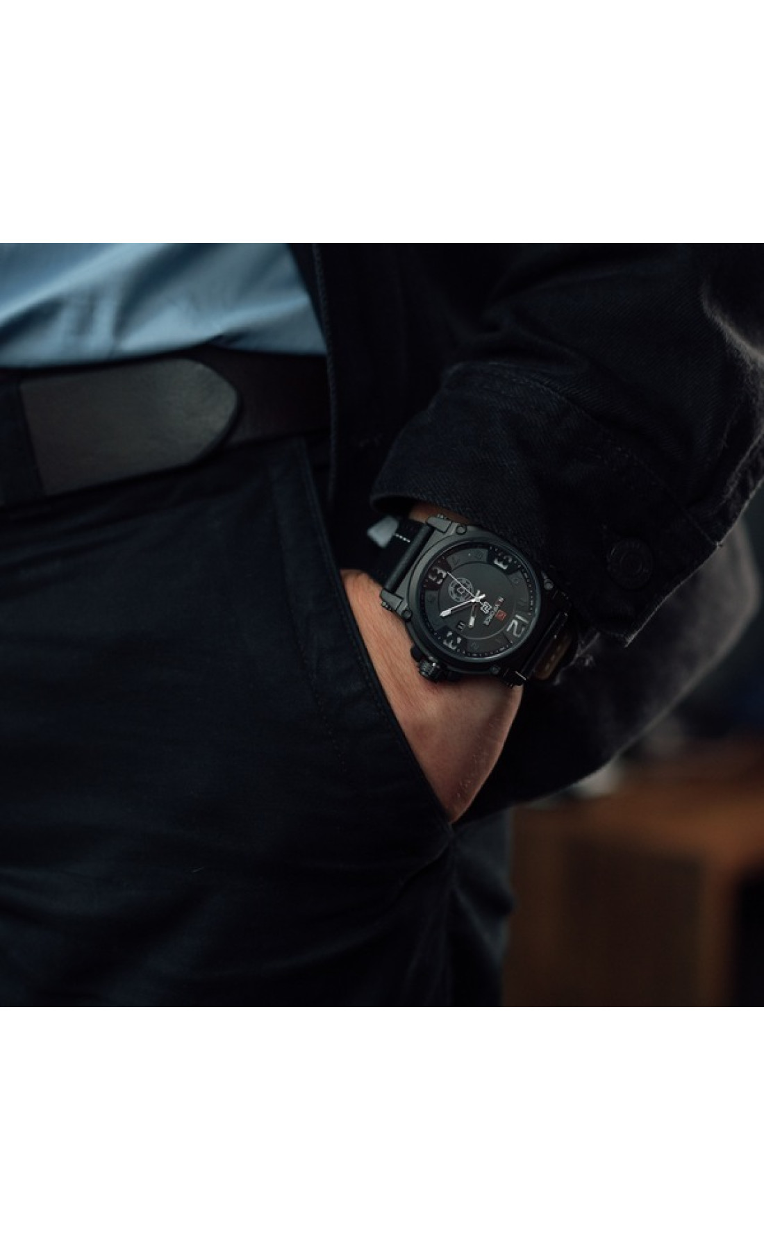 Чоловічий годинник  Naviforce Plaza Black NF9099