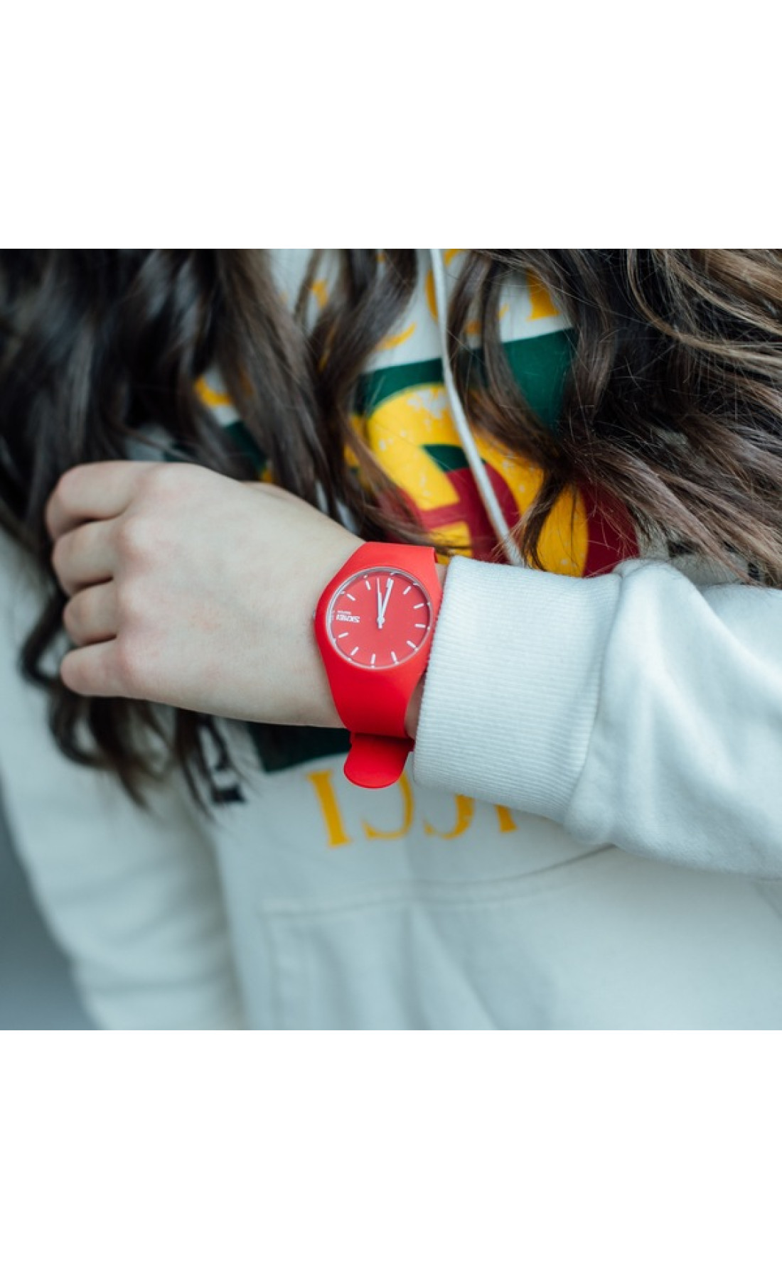 Жіночий годинник  Skmei Rubber Red 9068R