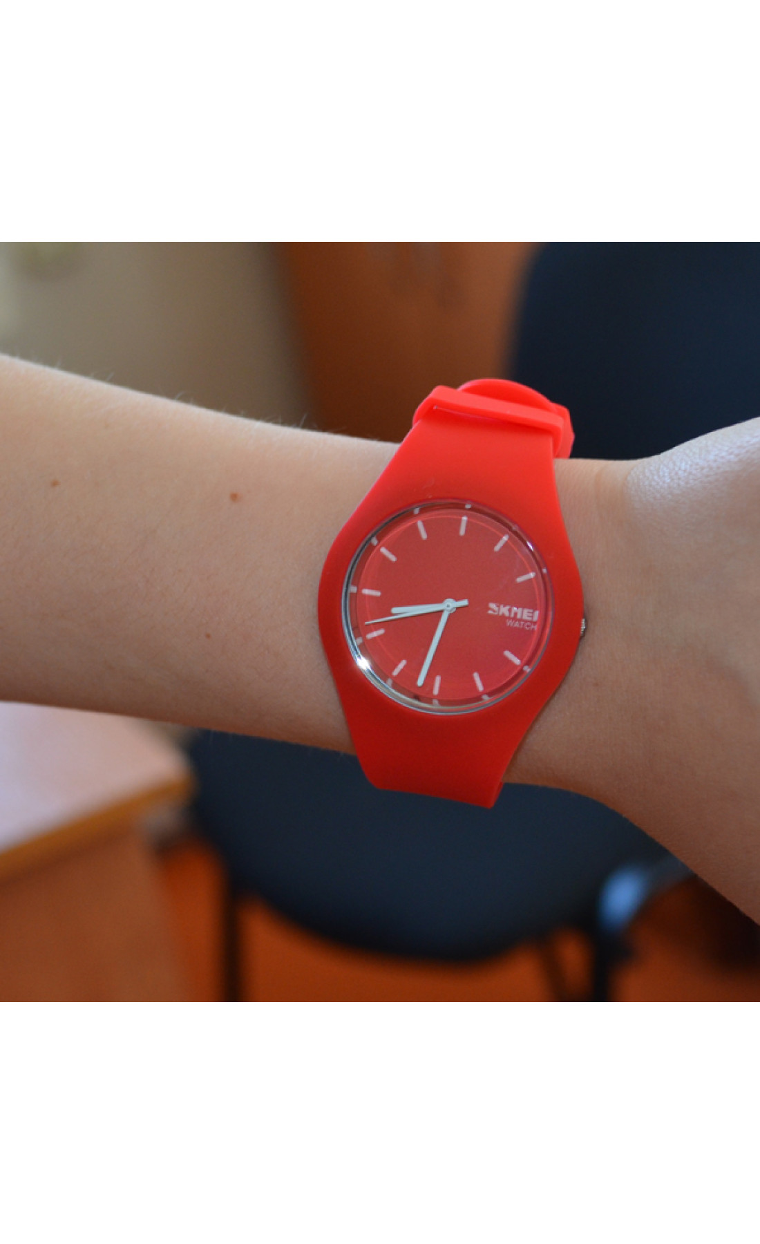 Жіночий годинник  Skmei Rubber Red 9068R