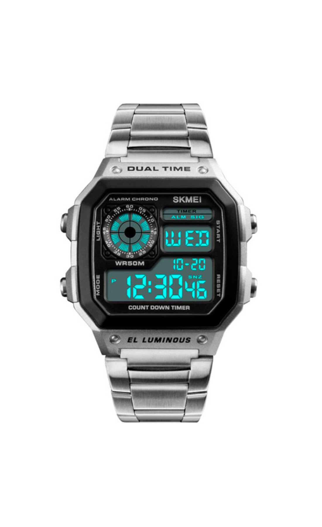 Чоловічий годинник  Skmei Ripple Silver 1335S