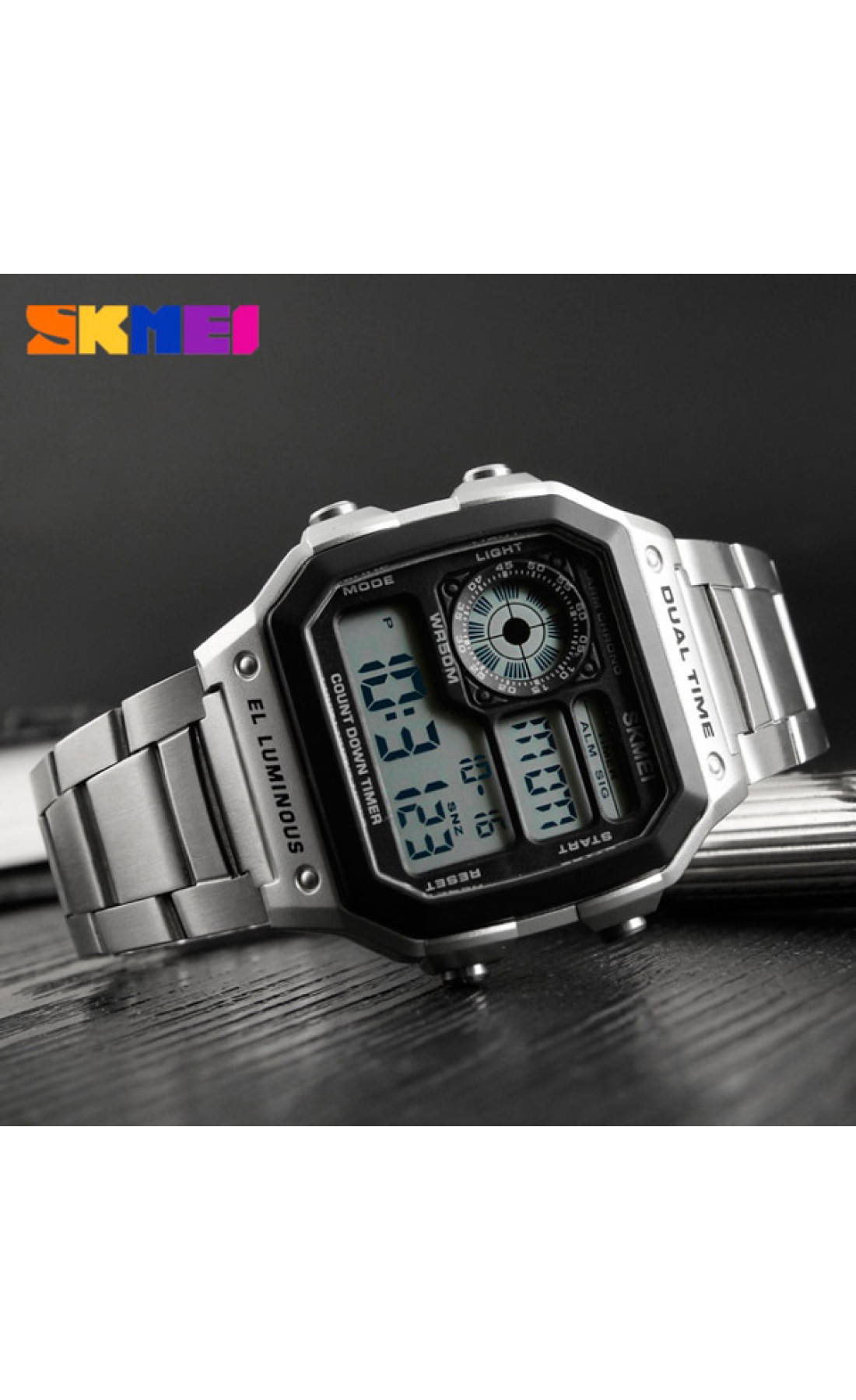 Чоловічий годинник  Skmei Ripple Silver 1335S