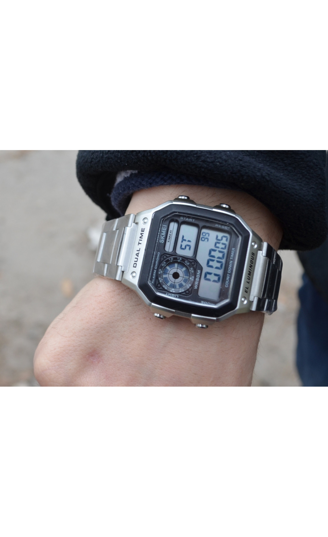 Чоловічий годинник  Skmei Ripple Silver 1335S