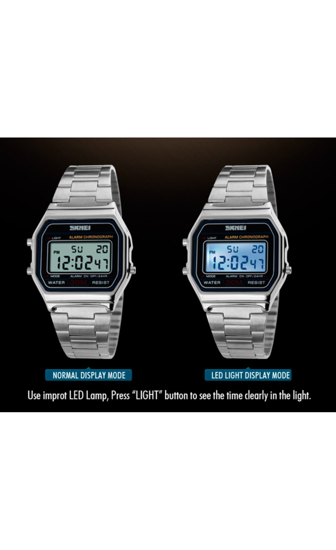 Чоловічий годинник  Skmei Popular Silver 1123S