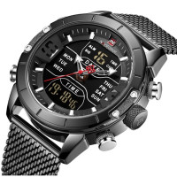 Чоловічий годинник  Naviforce Tesla Black NF9153