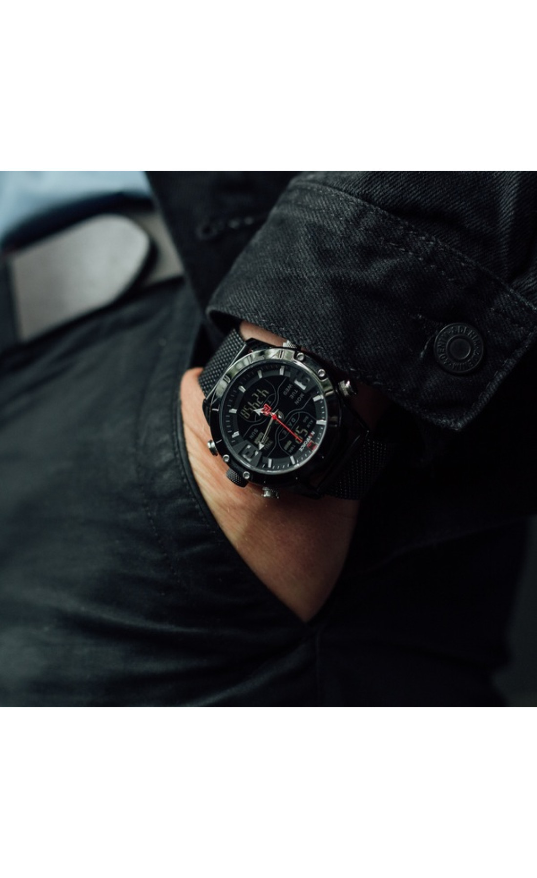 Чоловічий годинник  Naviforce Tesla Black NF9153