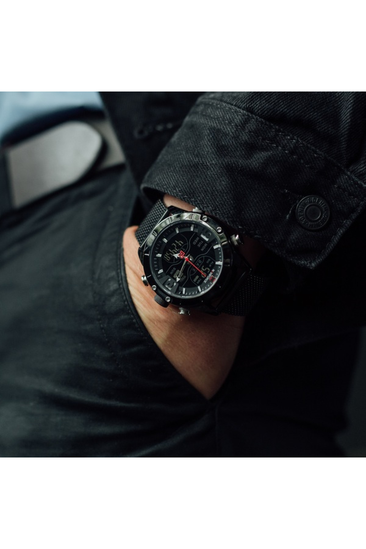 Чоловічий годинник  Naviforce Tesla Black NF9153