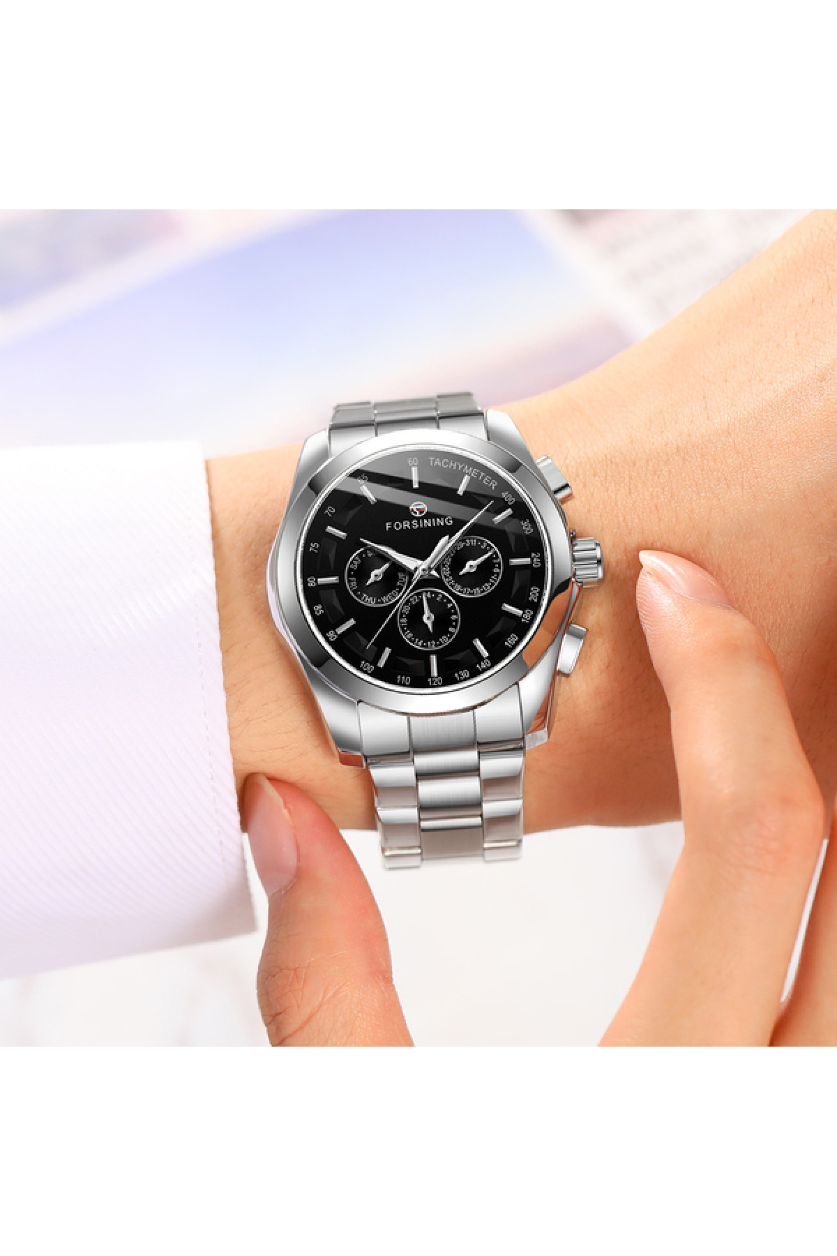 Чоловічий годинник  Forsining Walker Steel