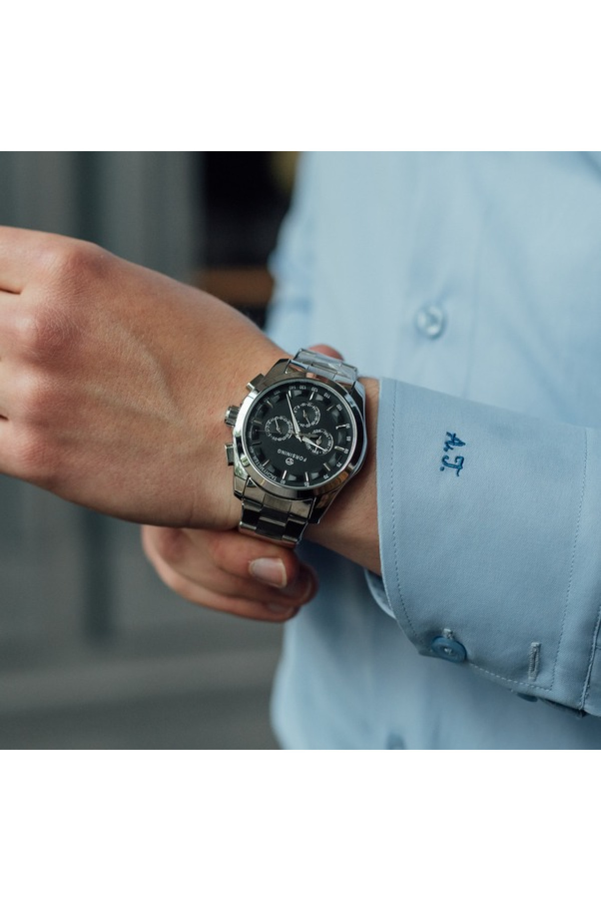 Чоловічий годинник  Forsining Walker Steel