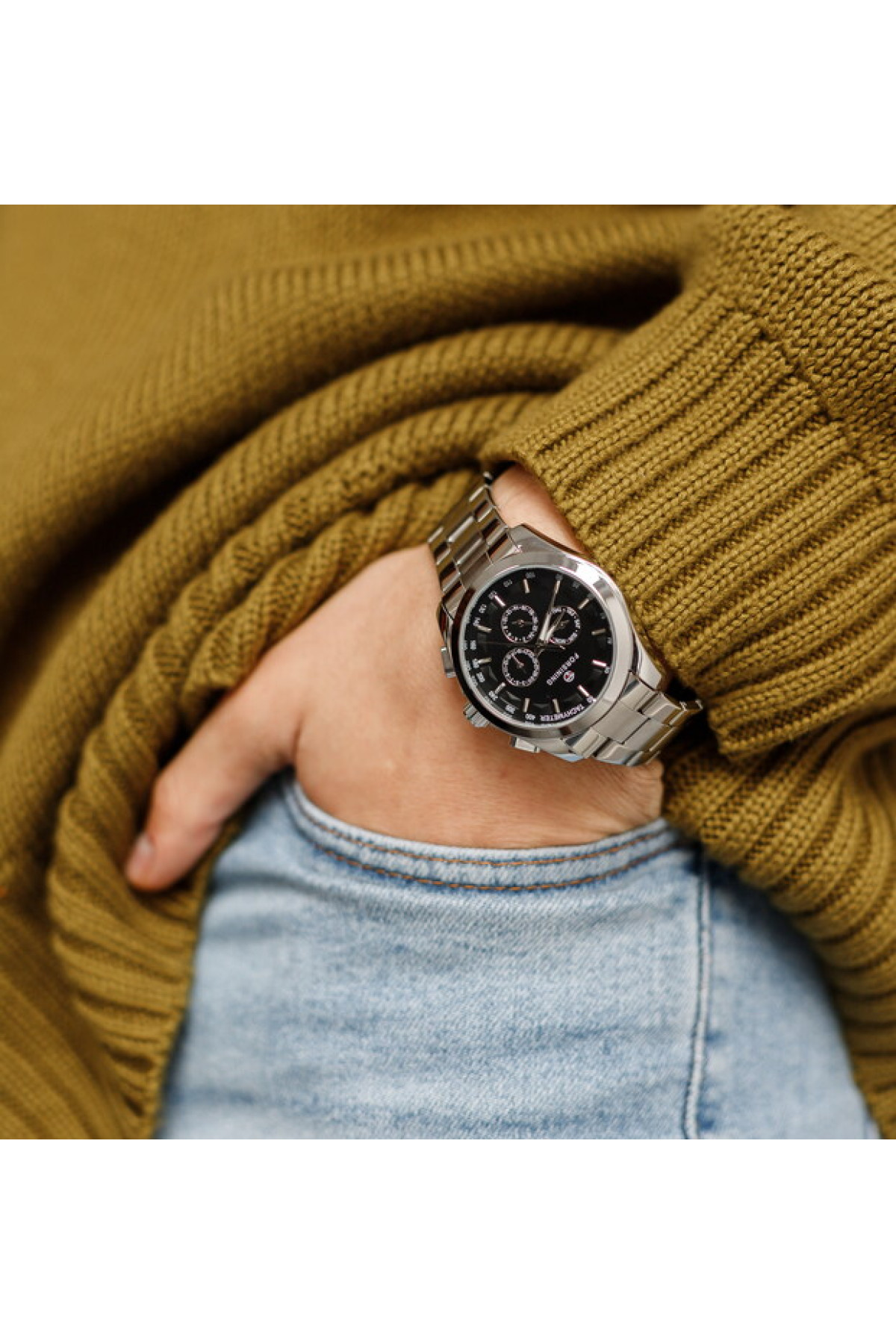 Чоловічий годинник  Forsining Walker Steel