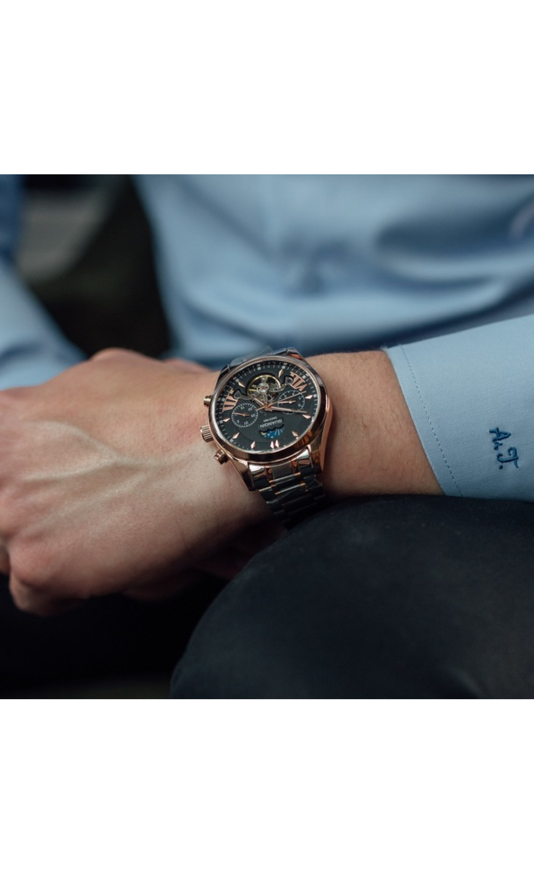 Чоловічий годинник  Guanquin Prestige Gold