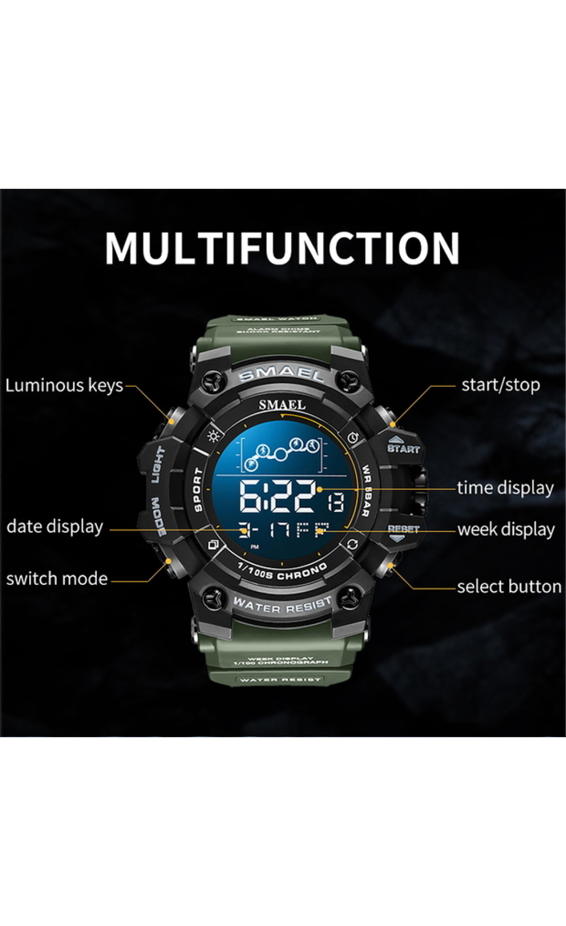 Чоловічий годинник  Smael Makro