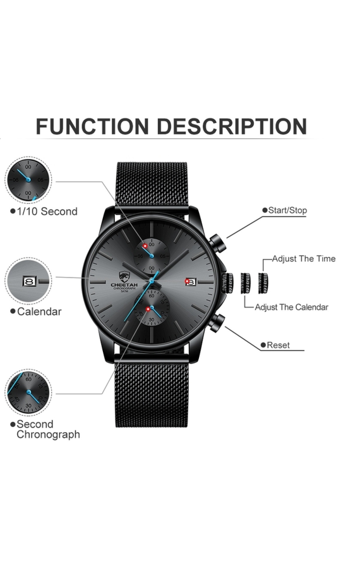 Чоловічий годинник  Cheetah Getman