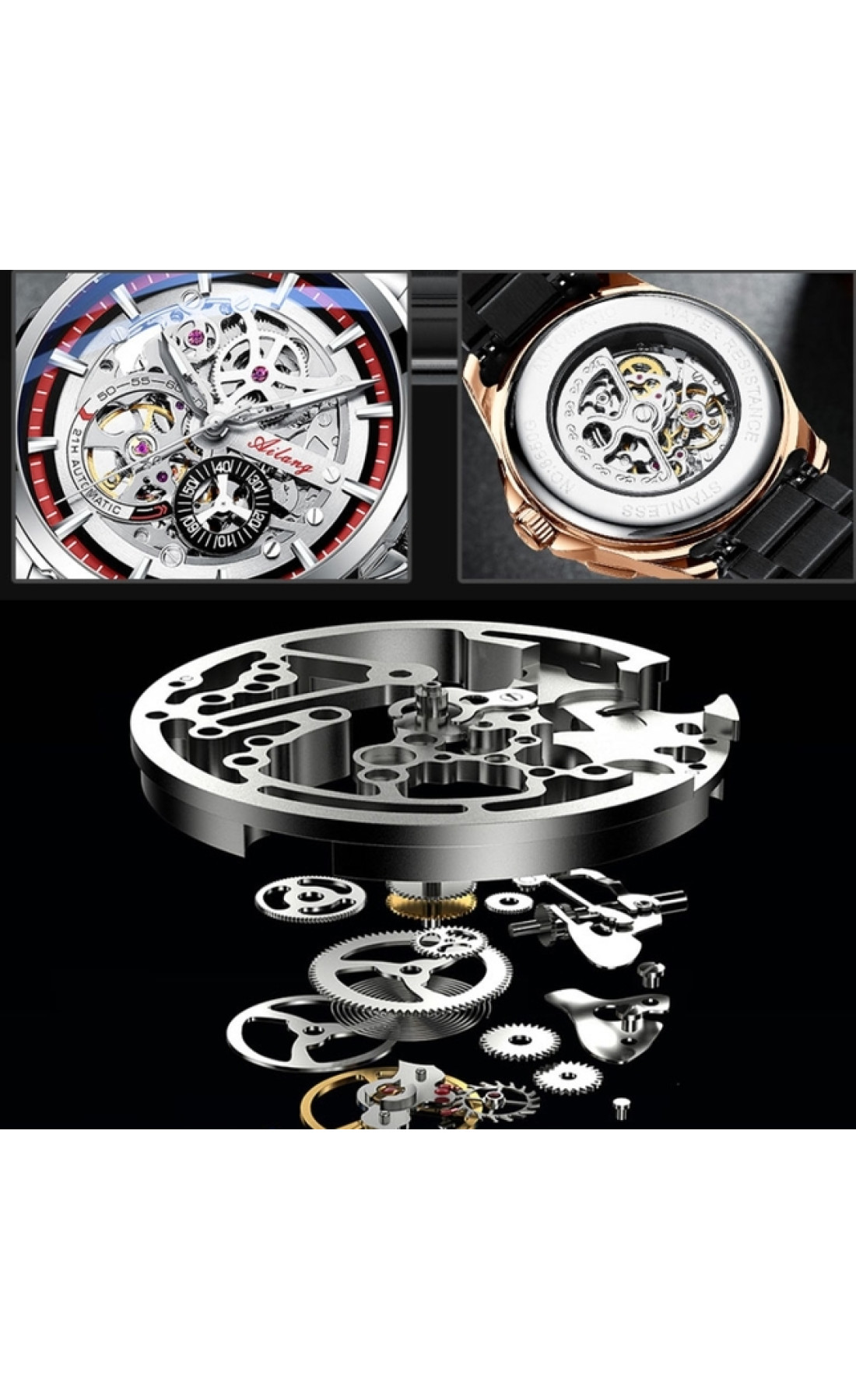 Чоловічий годинник  Ailang Sceleton