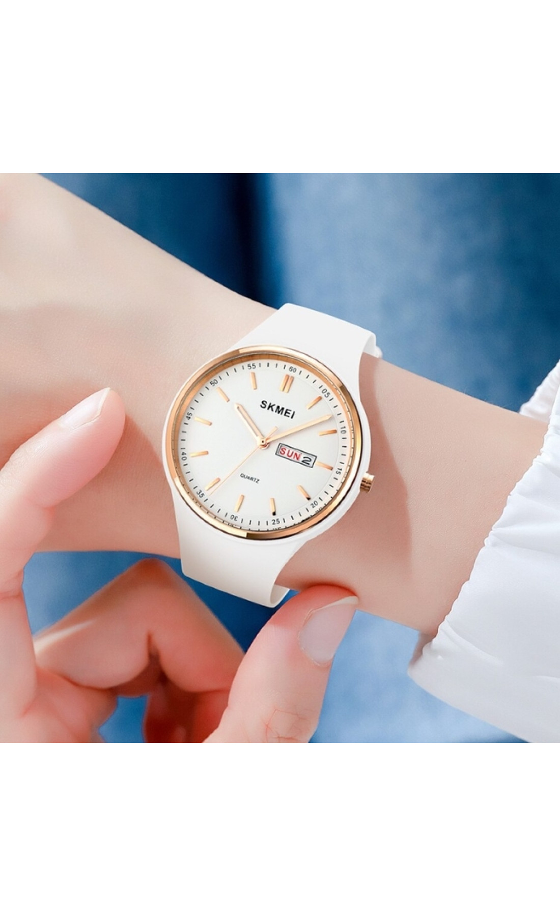 Жіночий годинник  Skmei Vivo White