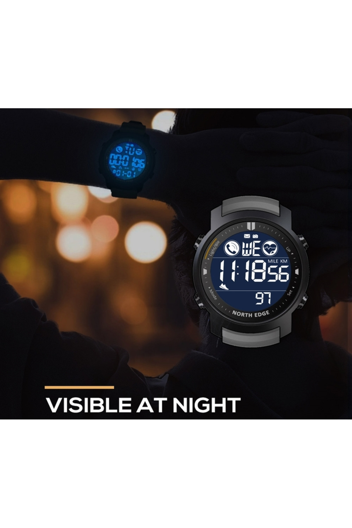 Чоловічий годинник  North Edge Laker Black 5BAR