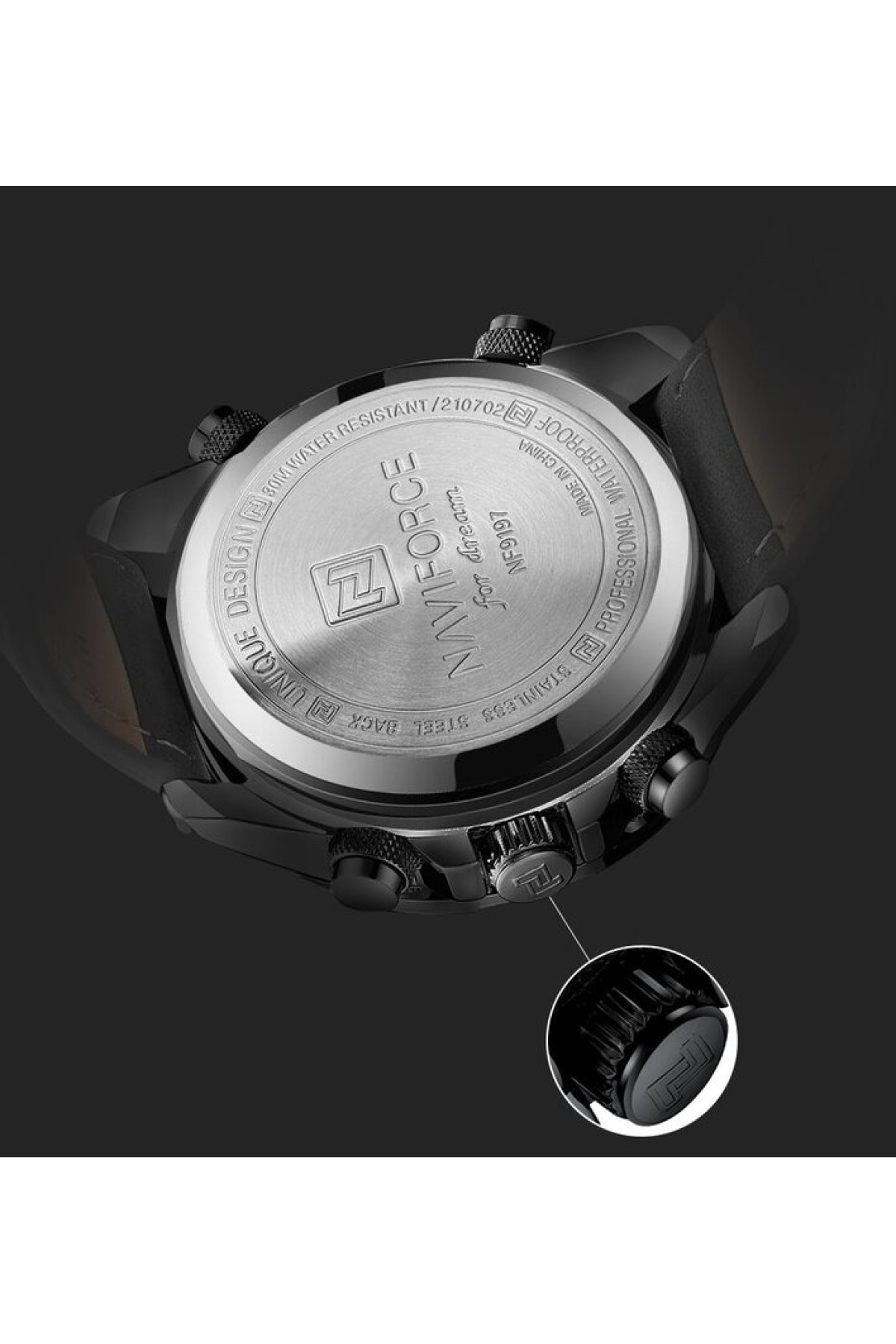 Чоловічий годинник  Naviforce Fly Black