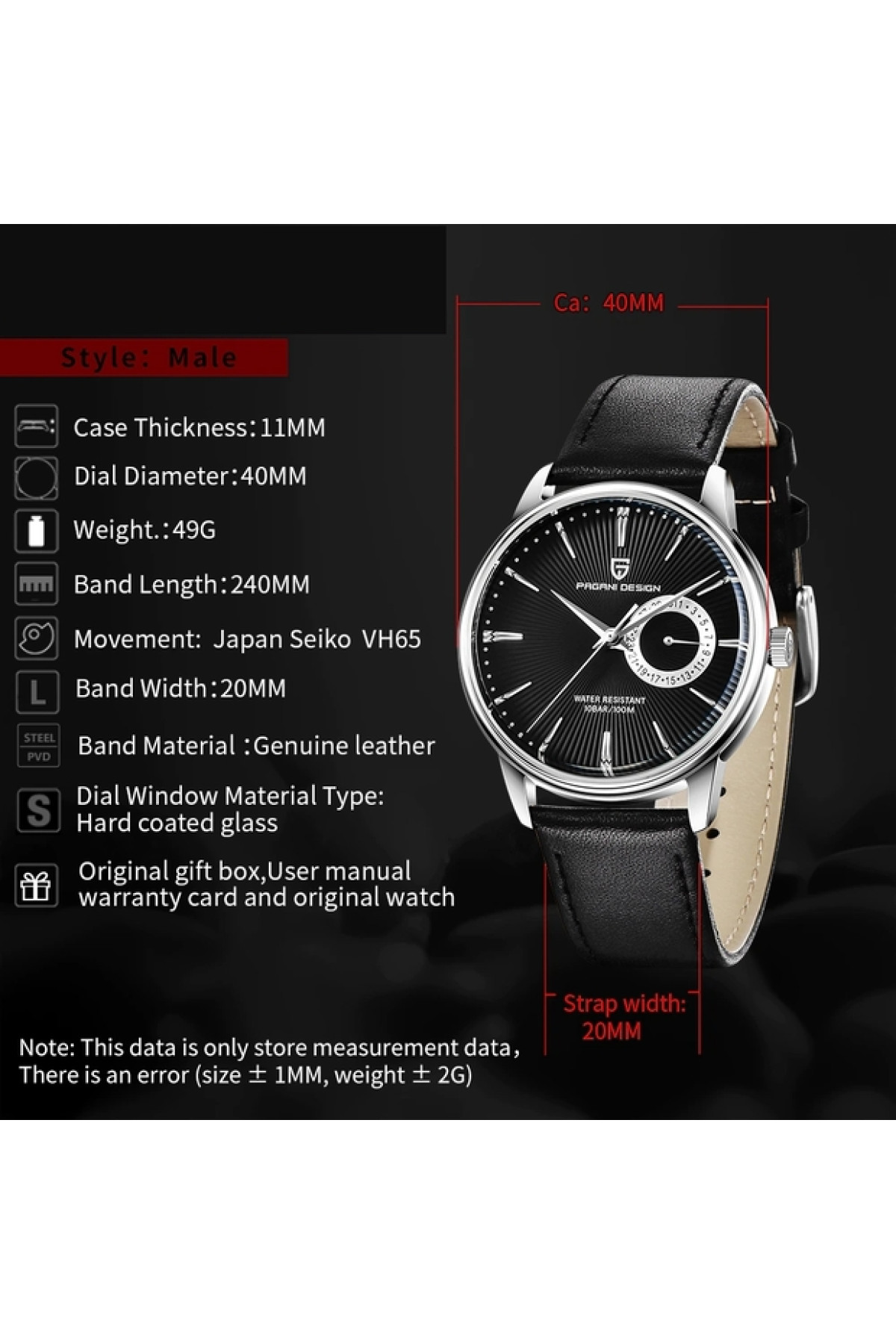 Чоловічий годинник  Pagani Design Country 10 BAR