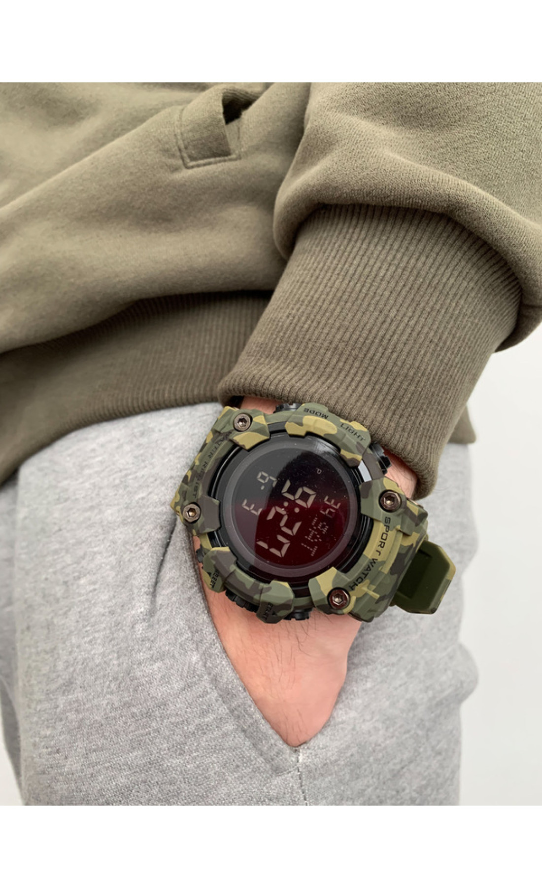 Чоловічий годинник  Skmei Kamo Green