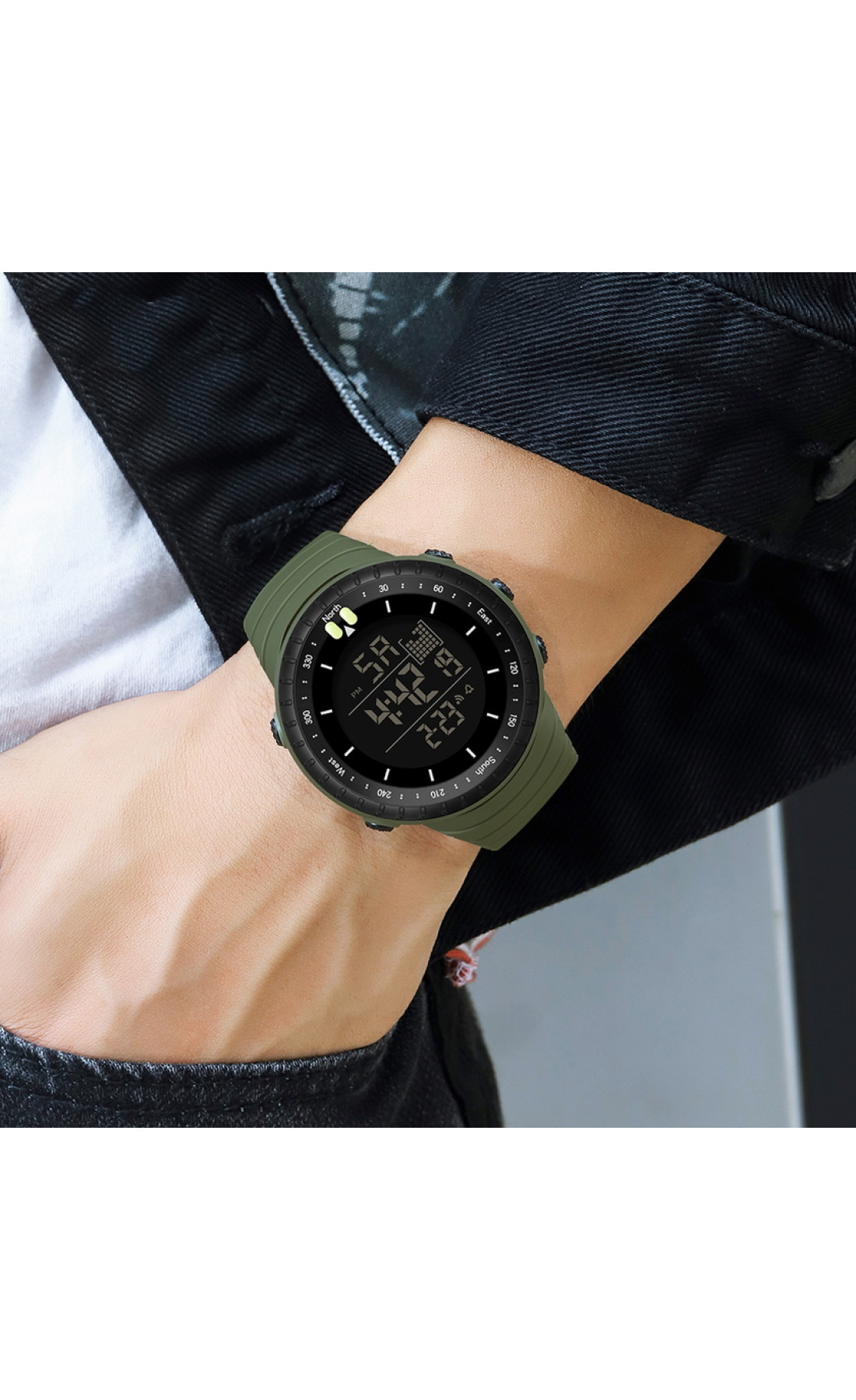 Чоловічий годинник  Sanda Bike Green