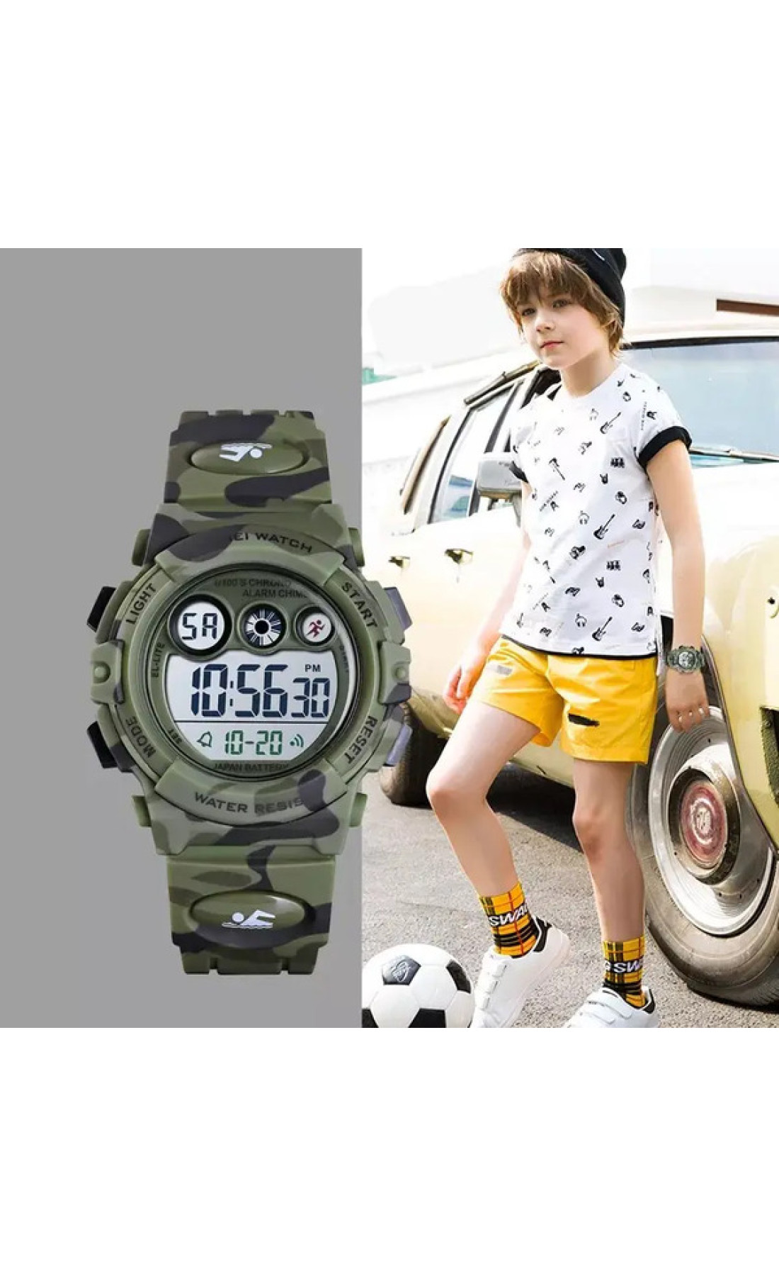 Чоловічий годинник  Skmei Kids KamoGreen