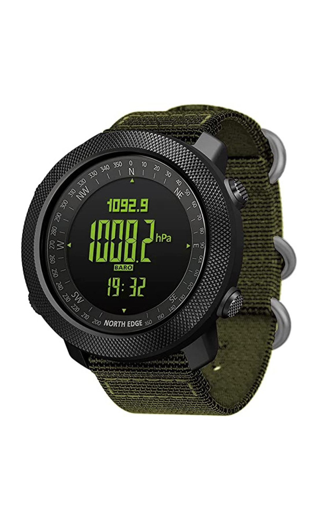 Чоловічий годинник  North Edge Apache Green 5BAR з компасом