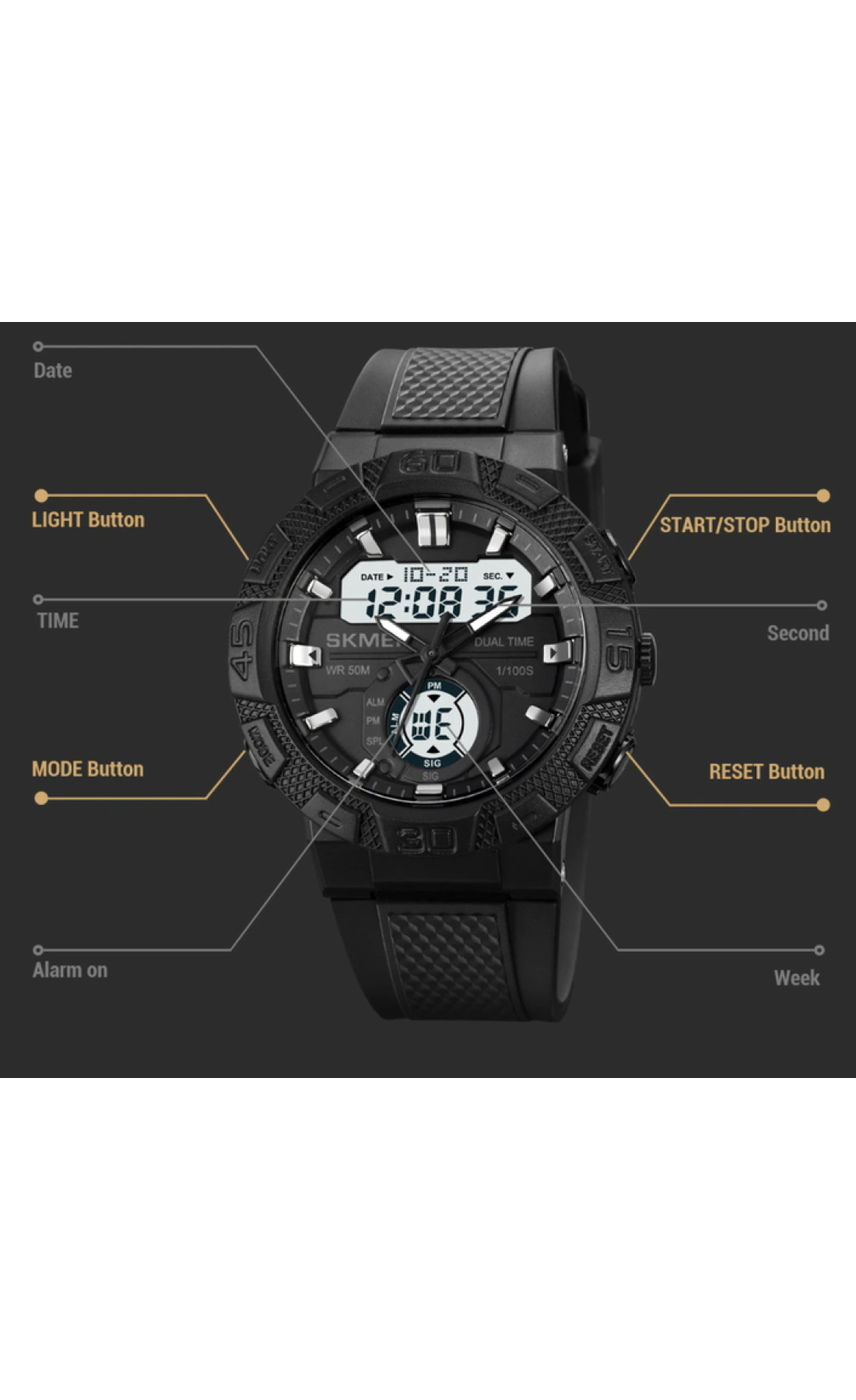 Чоловічий годинник  Skmei Borys