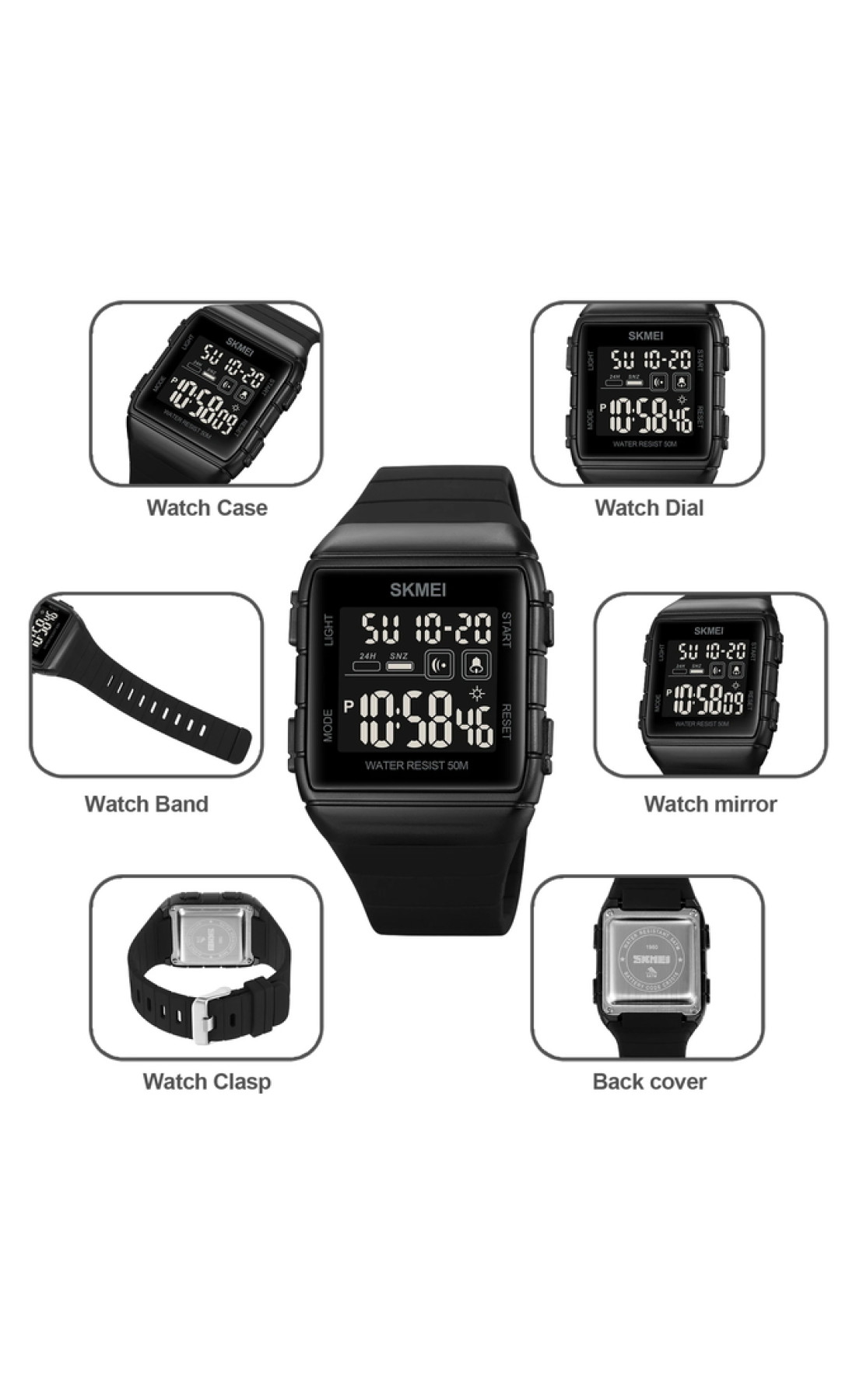 Чоловічий годинник  Skmei Quadro