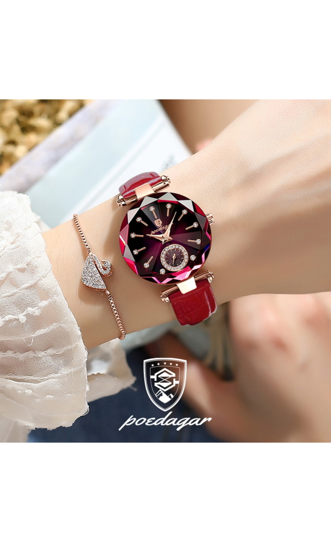 Жіночий годинник  Poedagar Bordo