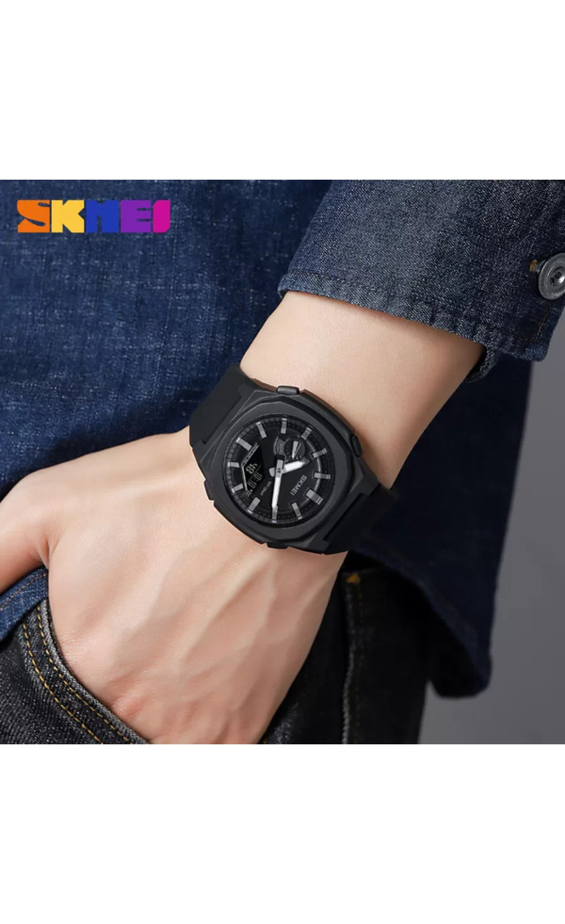 Чоловічий годинник  Skmei Trust Gummer