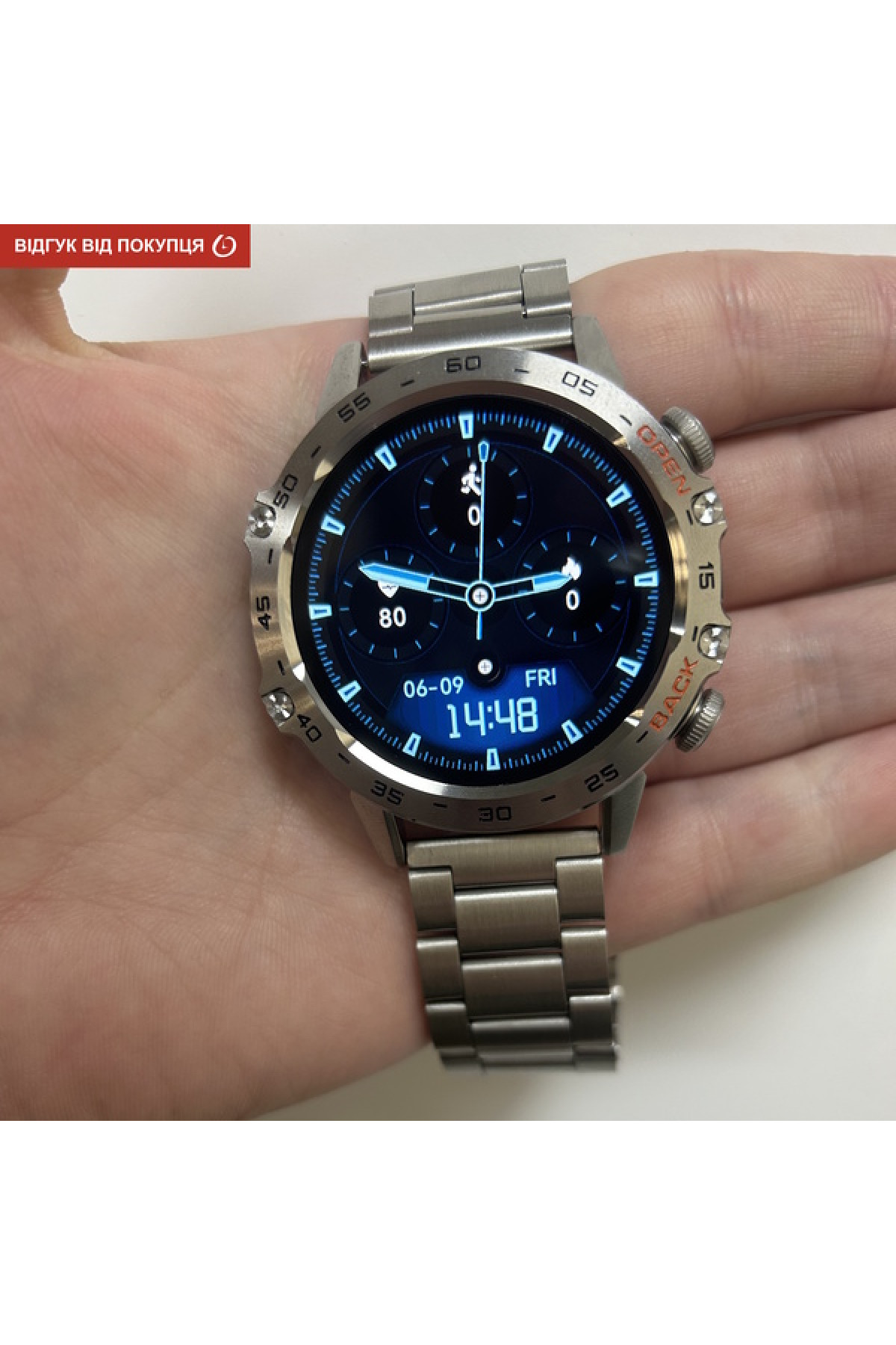 Смарт годинник  Smart Delta K52 Silver, 2 ремінці