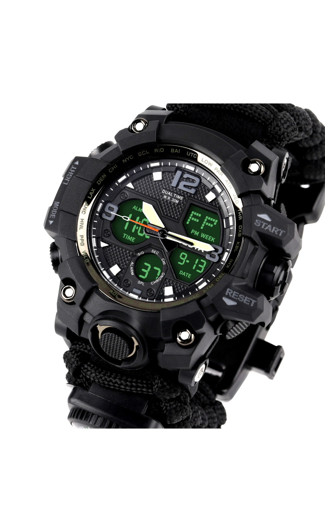 Чоловічий годинник  Besta Life Pro AllBlack з компасом