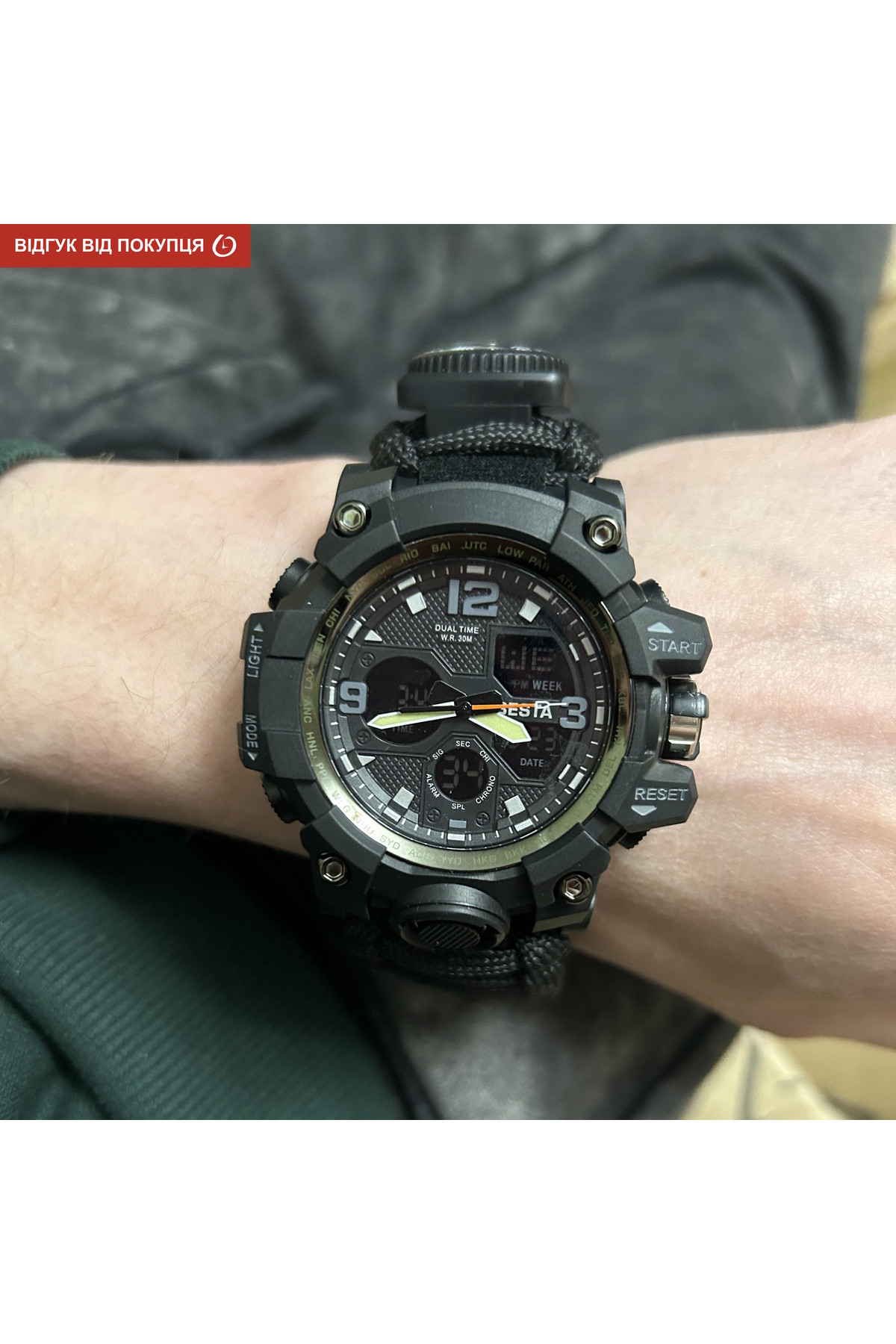 Чоловічий годинник  Besta Life Pro AllBlack з компасом