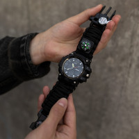 Чоловічий годинник  Besta Life Pro AllBlack з компасом