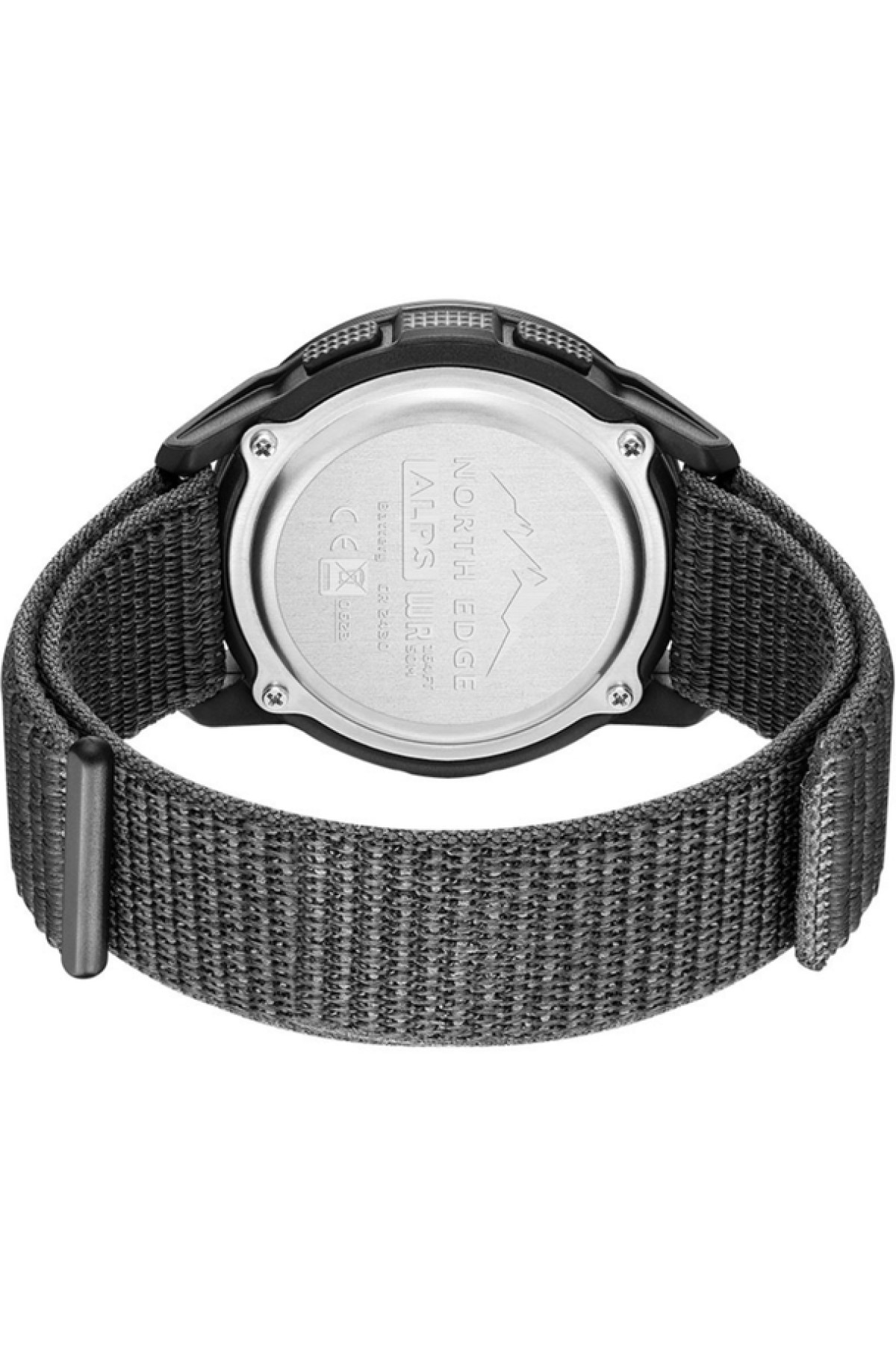 Чоловічий годинник  North Edge Alps Black з компасом, 2 ремінці