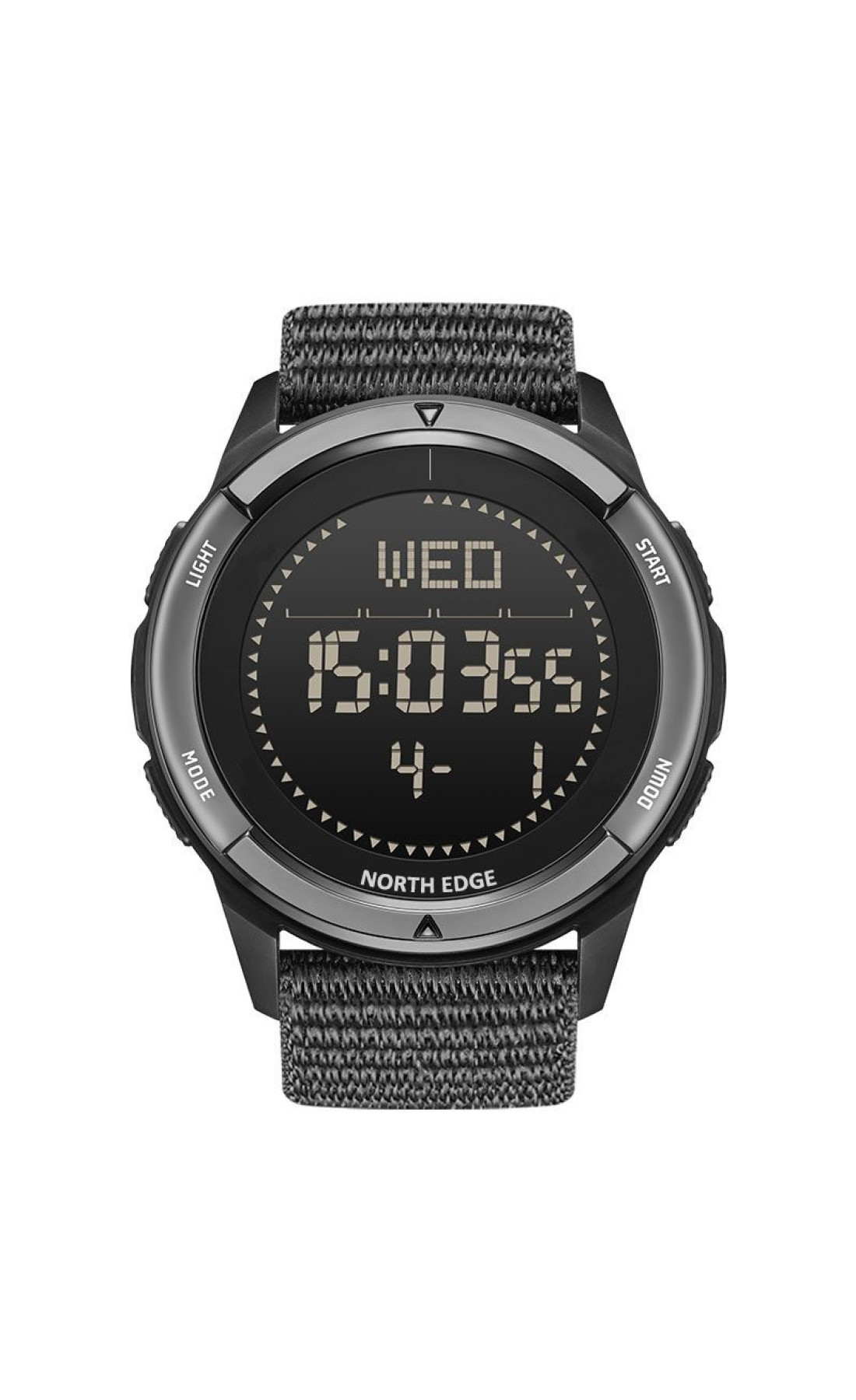 Чоловічий годинник  North Edge Alps Black з компасом, 2 ремінці