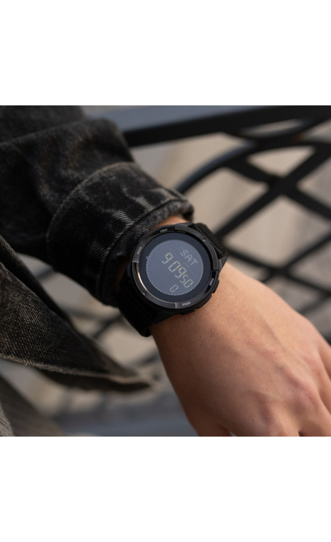 Чоловічий годинник  North Edge Alps Black з компасом, 2 ремінці