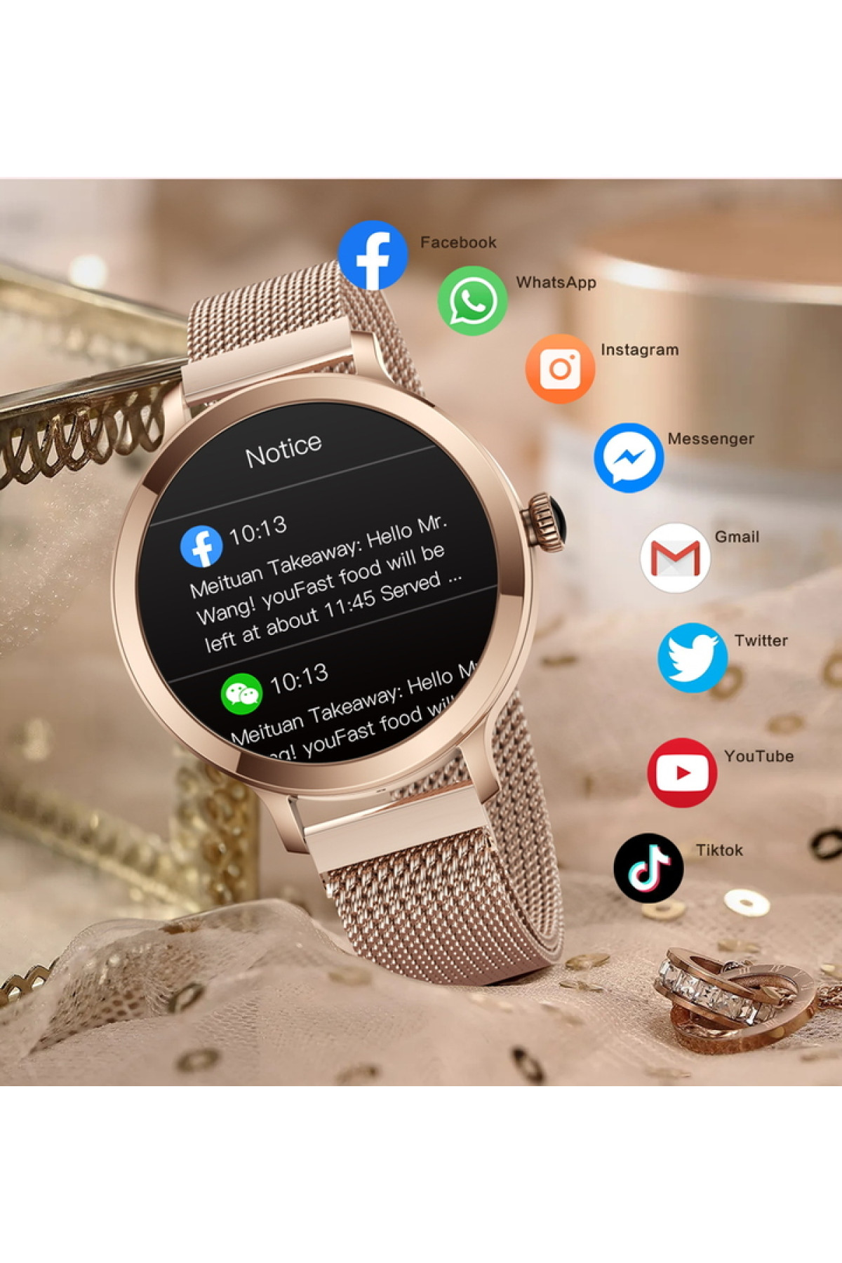 Смарт годинник  Smart VIP Lady Pro Gold